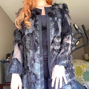 Milly feather cocktail jacket